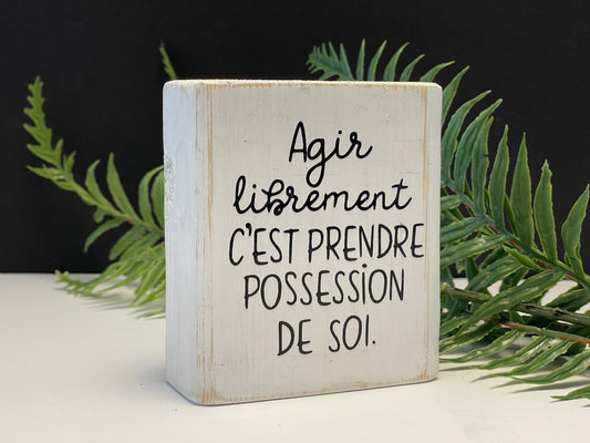 agir librement c'est prendre possession de soi