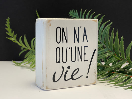 on n'a qu'une vie!